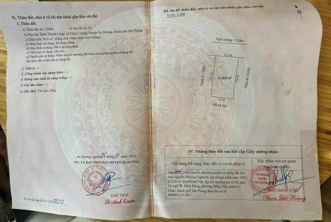 Đất nền 50m² Đặng Cương, An Dương chỉ 900 triệu - Ngõ ô tô, dân cư đông đúc!