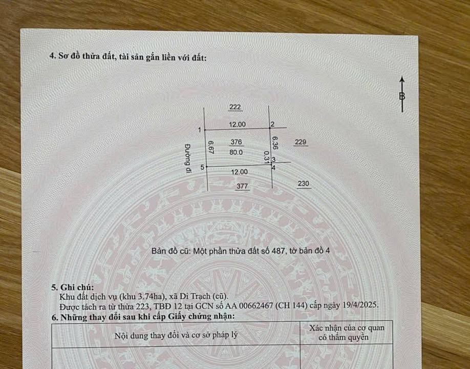 Bán đất phân lô Di Trạch Hoài Đức 55m² giá chỉ 1.9 tỷ - Sổ đỏ chính chủ!