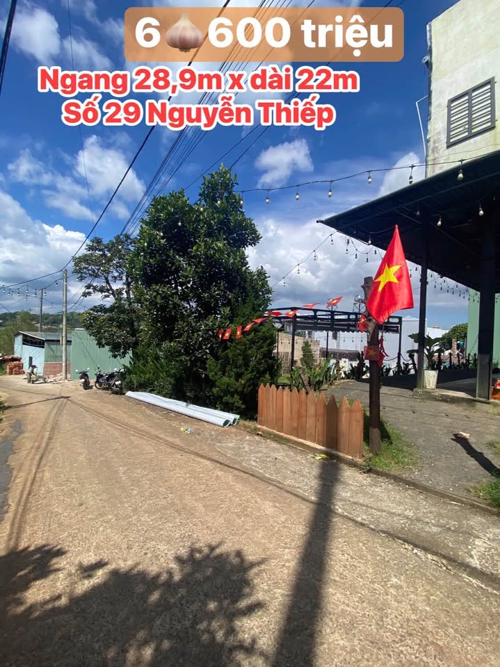 Đất nền 29 Nguyễn Thiếp, Pleiku 635m² giá 6.6 tỷ - Đầu tư sinh lời lý tưởng!