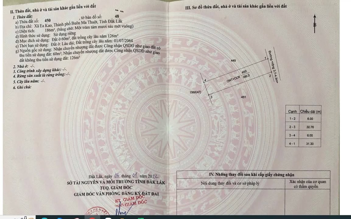 Đất nền phường Ea Kao, Buôn Ma Thuột 180m² giá 599 triệu - Sổ đỏ chính chủ, đầu tư sinh lời!