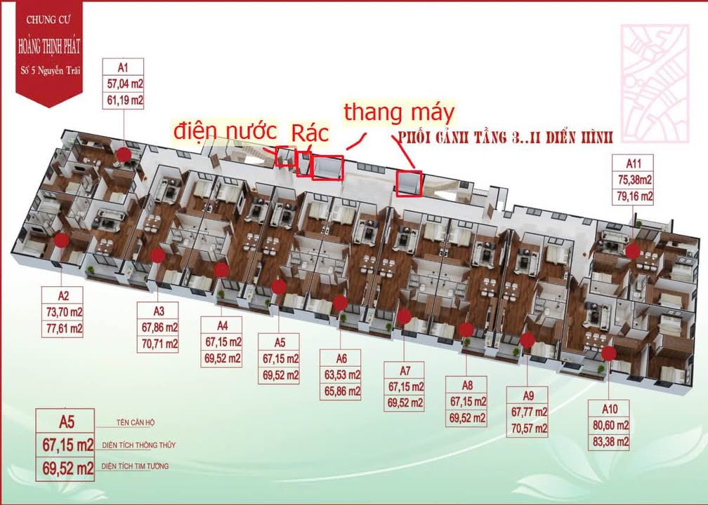 Căn hộ chung cư Hoàng Thịnh Phát Vinh 71m² - Bàn giao ngay, giá đầu tư hấp dẫn!
