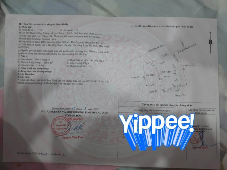 Nhà cấp 4 Quế Xuân 1, Quế Sơn 286m² giá 600 triệu - Chính chủ giao bán!