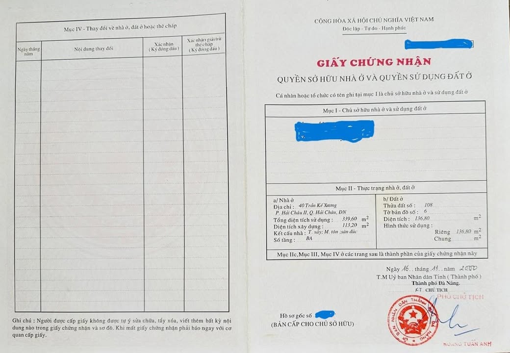 Nhà 3 tầng đường Trần Kế Xương, quận Hải Châu, Đà Nẵng 136,8m² - Giá cực tốt cho nhà đầu tư!