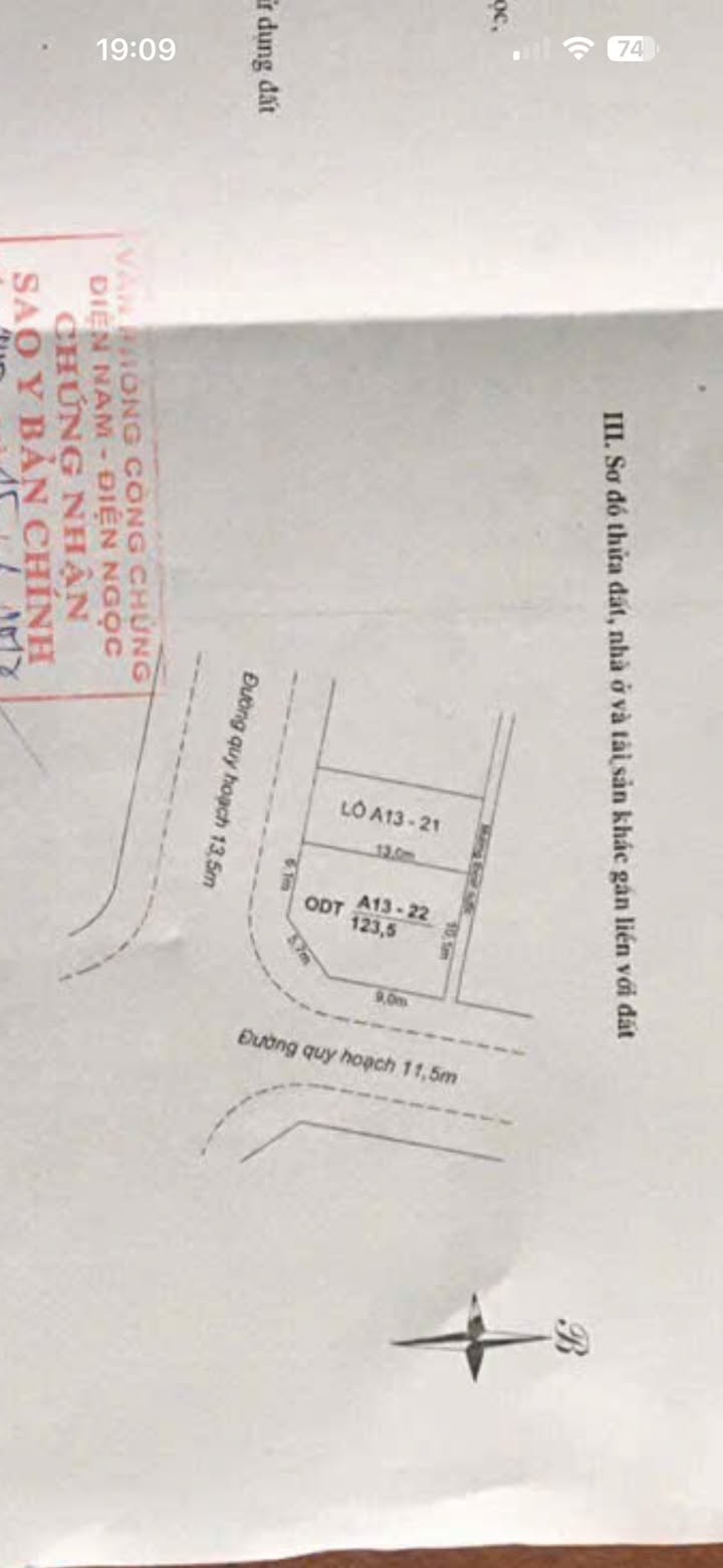 Đất nền góc Thái Dương 2 Điện Ngọc 123,5m² - Tiềm năng đầu tư lớn!