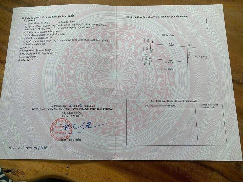 Đất nền Thủy Nguyên 74m² giá 600 triệu - Chính chủ cần bán gấp!