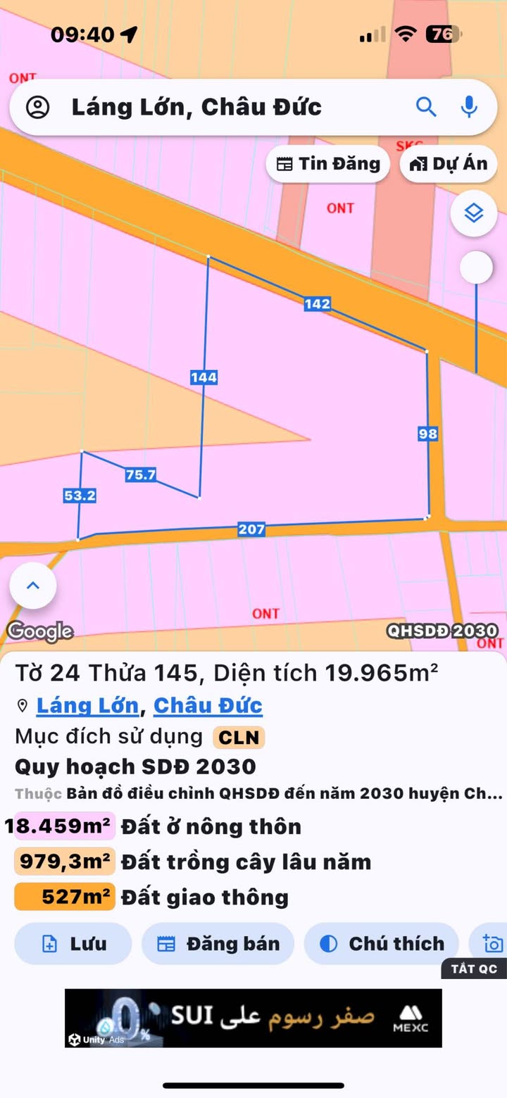 Đất nền Kim Long Châu Đức 19.965m² giá chỉ 3.5 triệu/m² - Cơ hội đầu tư tuyệt vời!
