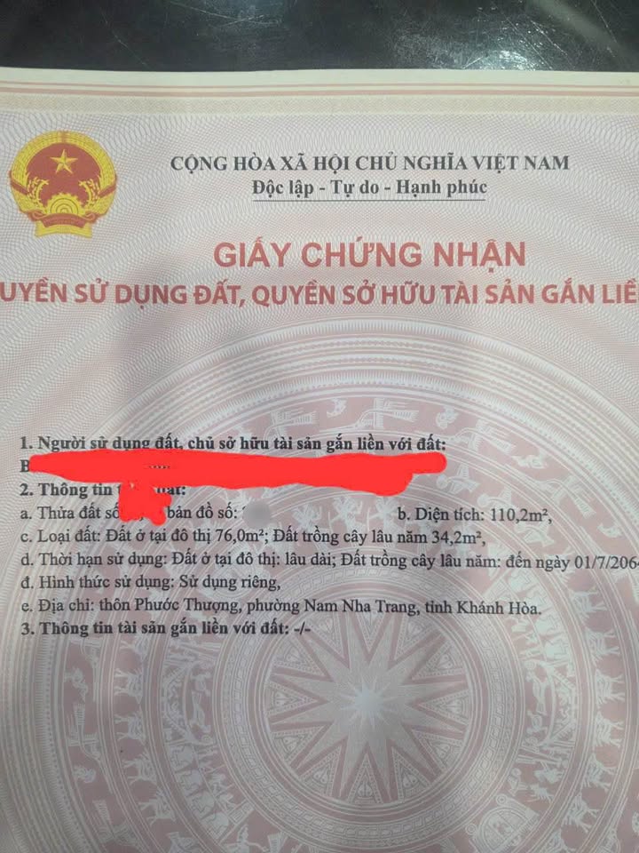 Đất ở đô thị Vĩnh Thái, Nha Trang 110m² giá 4.55 tỷ - Mặt tiền đường Phong Châu hiếm có!