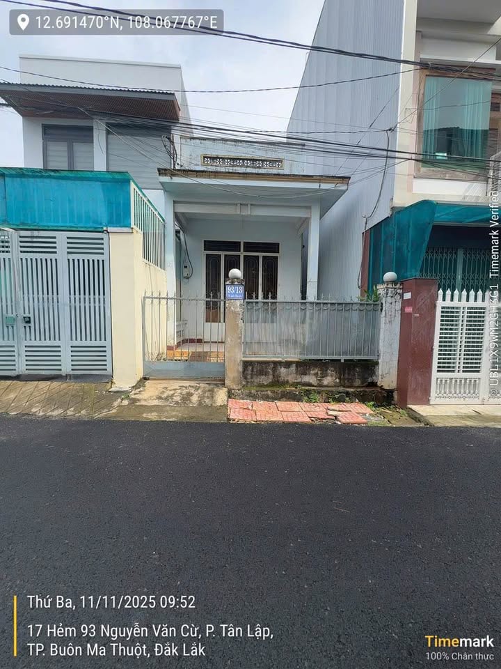 Nhà hẻm 93 Nguyễn Văn Cừ, Buôn Ma Thuột 145.7m² giá 3.39 tỷ - Vị trí đắc địa, cơ hội đầu tư!