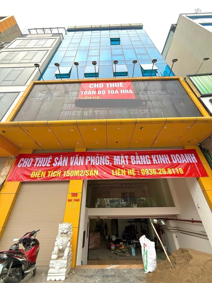 Cho thuê tòa nhà 150m² 7 tầng mặt tiền 10,5m tại Vạn Phúc - Địa điểm kinh doanh lý tưởng!