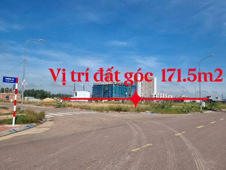 Đất góc 2 mặt tiền Khu đô thị Mới Long Vân 171.5m² - Tiềm năng kinh doanh lớn!