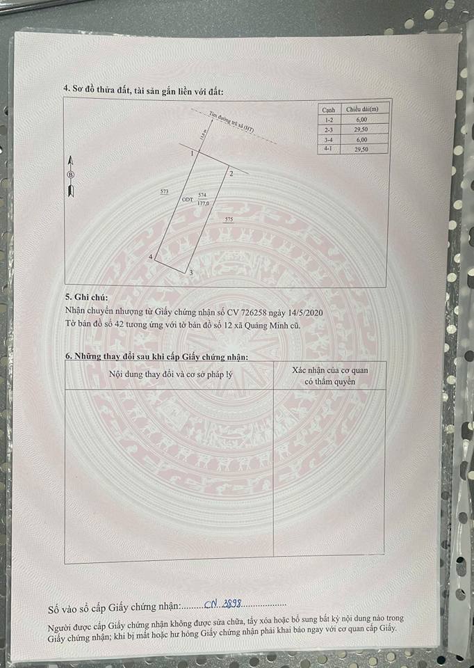 Đất mặt tiền 6x29.5m tại Sầm Sơn - Giá chỉ 2.301 tỷ - Đầu tư sinh lời ngay!