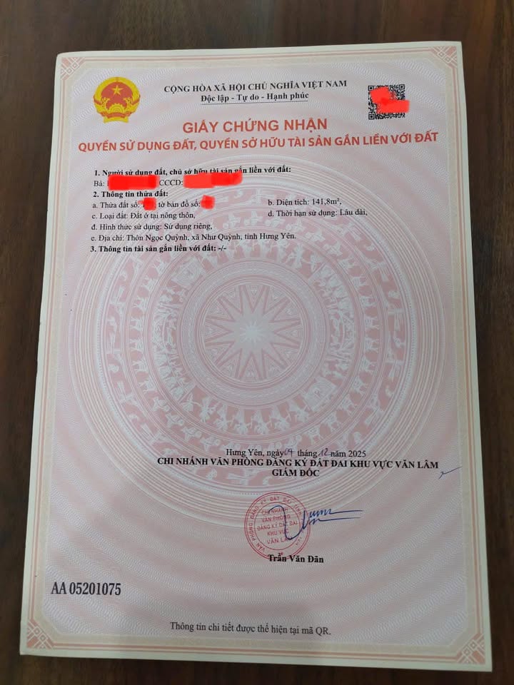 Đất nền Như Quỳnh 141m² giá 4 tỷ - Đường ô tô vào tận nơi!