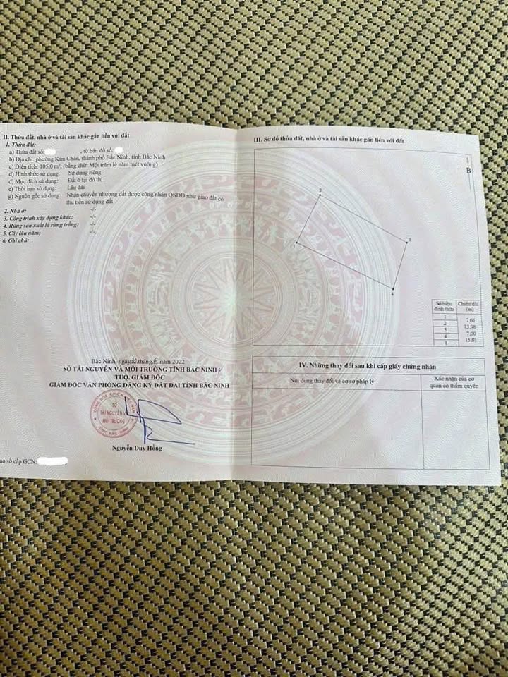 Đất nền Kim Chân - Bắc Ninh 105m² giá 2.x tỷ - Đường ô tô tránh, vị trí đẹp!