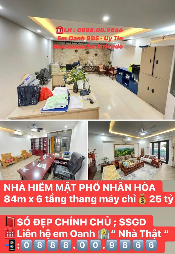 Nhà mặt phố Nhân Hòa 84m² giá 25 tỷ - Sẵn sàng vào ở ngay!