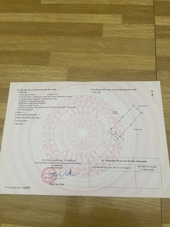 Đất nền bán tại Đông Sơn, Thủy Nguyên 80m² giá 1.8 tỷ - Vị trí đắc địa, phong thủy tốt!