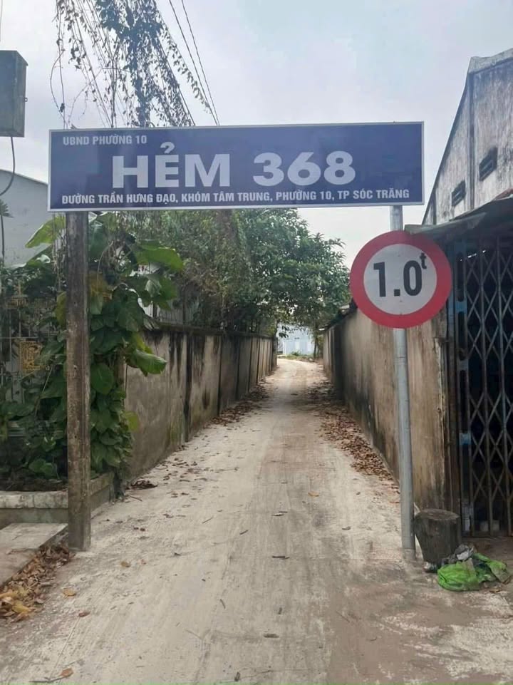 Đất nền hẻm 368 Trần Hưng Đạo, Sóc Trăng 85.5m² giá 600 triệu - Cơ hội đầu tư hấp dẫn!