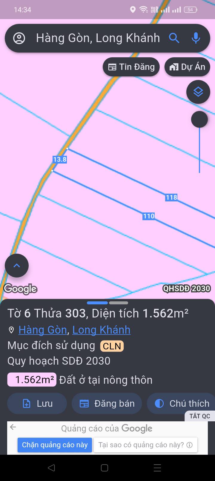 Đất 1 sào 5 phường Hàng Gòn, 3600m² giá 2.2 tỷ - Sổ hồng chính chủ, vị trí đắc địa!