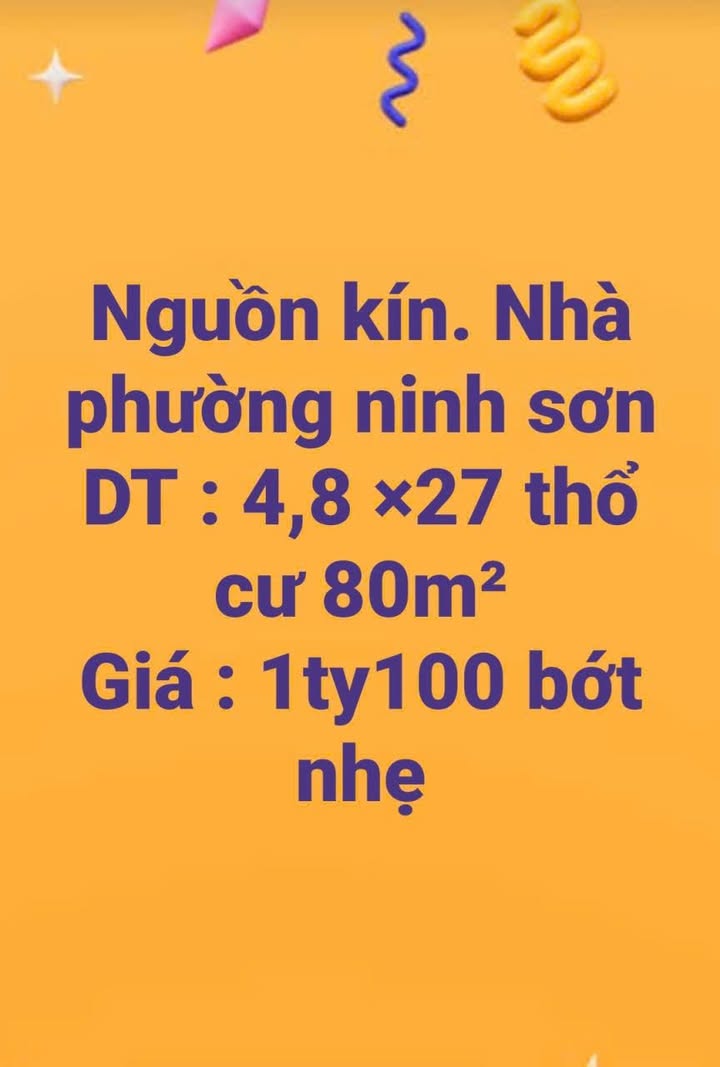 Nhà phố Ninh Sơn, TP Tây Ninh, 129m² giá 1.1 tỷ - Chính chủ bán gấp!