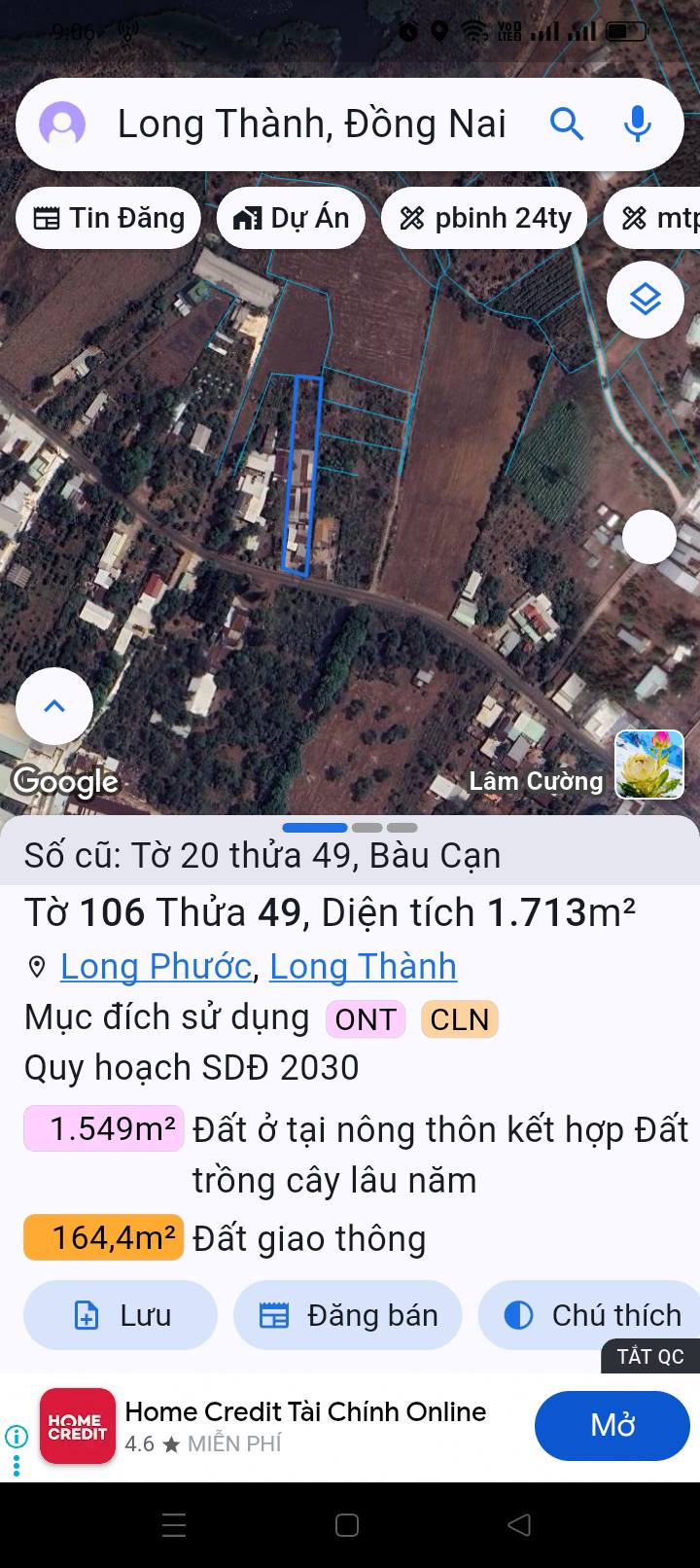 Đất nền Bàu Cạn, Long Thành 1713m² - Sổ hồng chính chủ, giá thỏa thuận!