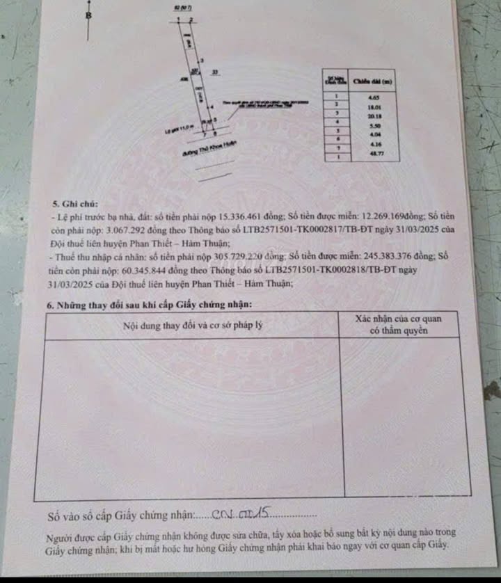 Đất Thổ cư mặt tiền Thủ Khoa Huân, Phú Thủy, 162m² giá 6.99 tỷ - Cơ hội đầu tư tuyệt vời!