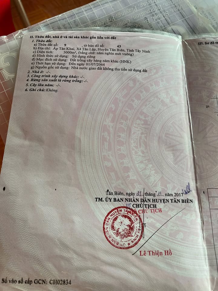 Đất mặt tiền đường 793, xã Tân Khai 5000m² giá 3.75 tỷ - Đầu tư sinh lời ngay!