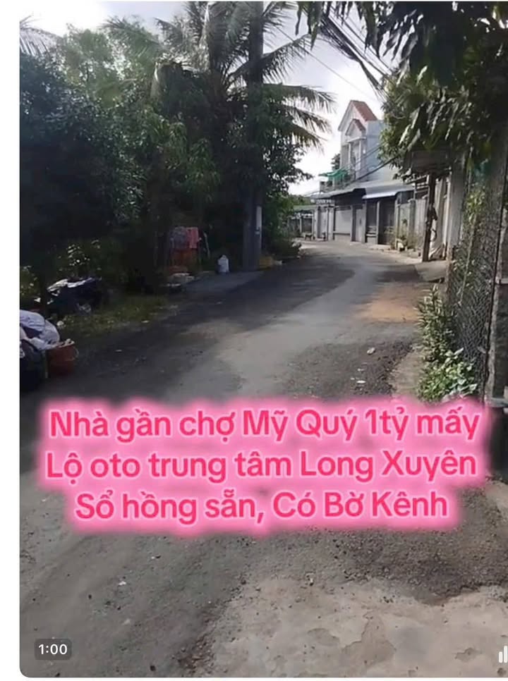 Nhà cấp 4 Mỹ Quý Long Xuyên 57m² giá 1 tỷ - Mặt tiền rạch thuận lợi!