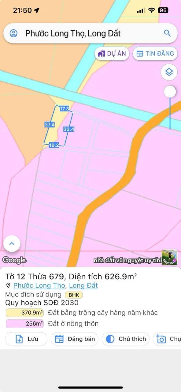 Đất nền 600m² tại Phước Long Thọ, Đất Đỏ - Chỉ 530 triệu!