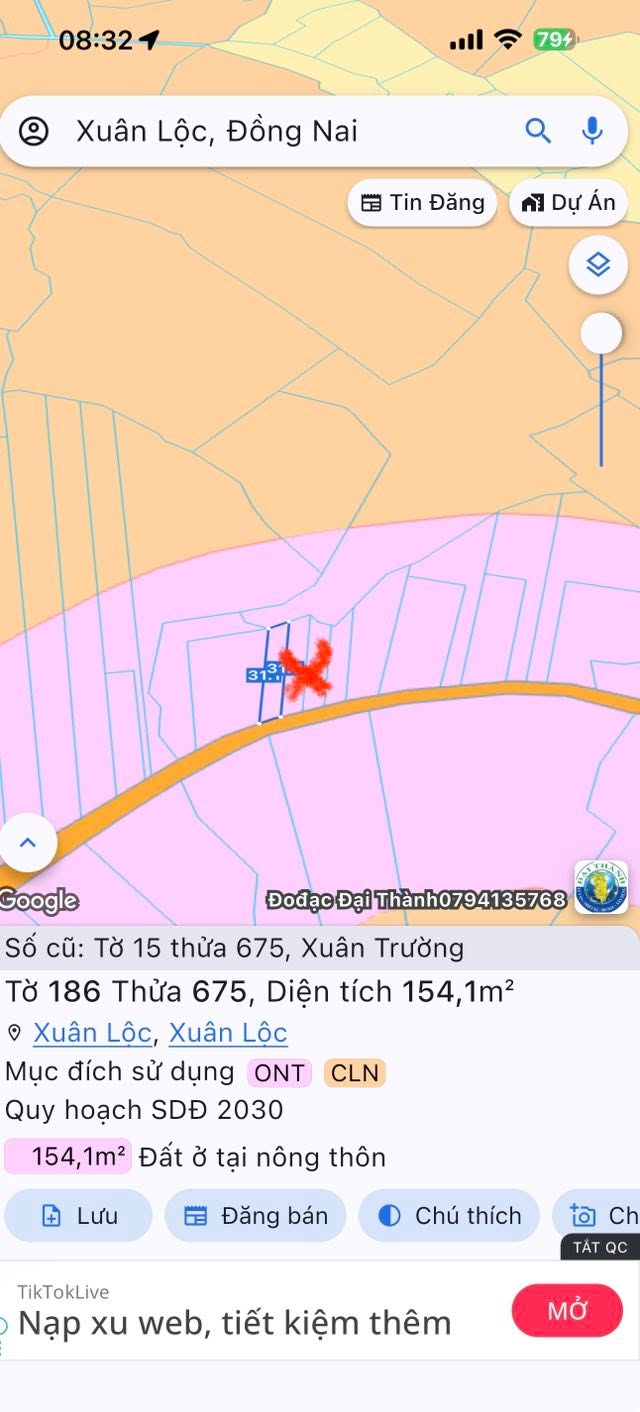 Đất nền Xuân Trường, Xuân Lộc 610m² giá 1.8 tỷ - Tiềm năng sinh lời vượt trội!