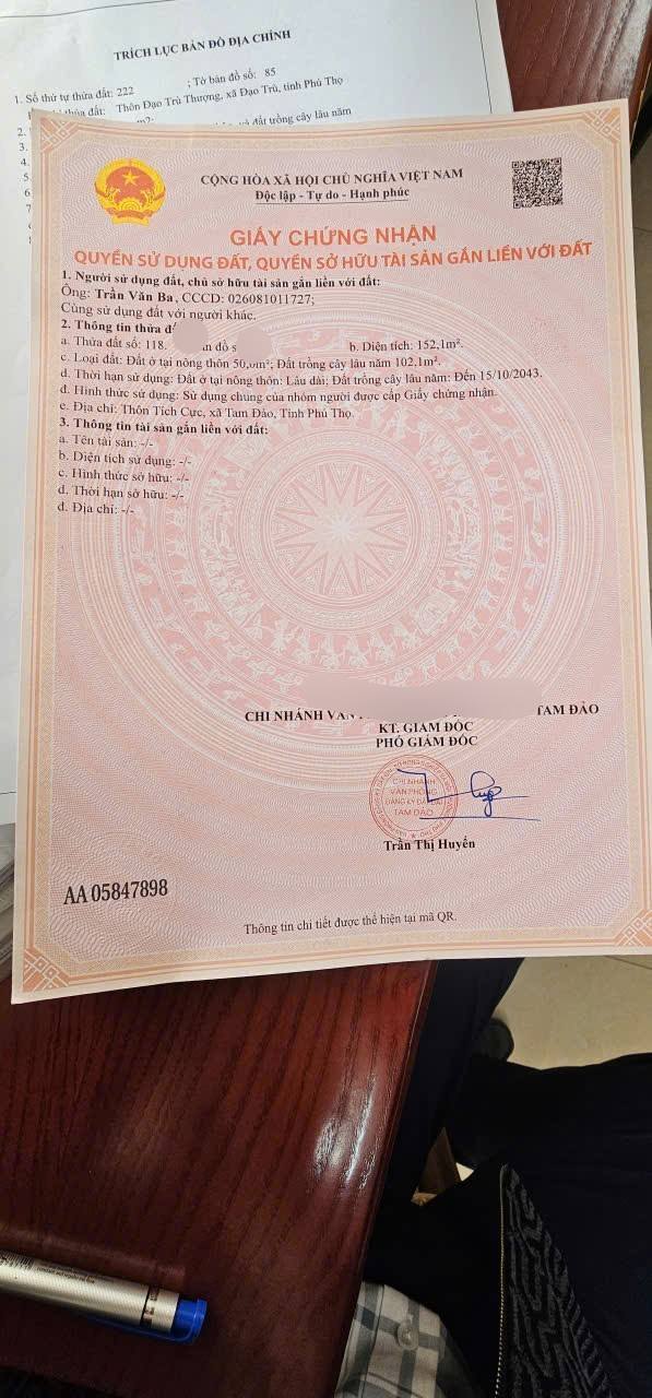 Đất nền Hợp Châu, Tam Đảo 152m² giá 2 tỷ - Cơ hội đầu tư sinh lời!