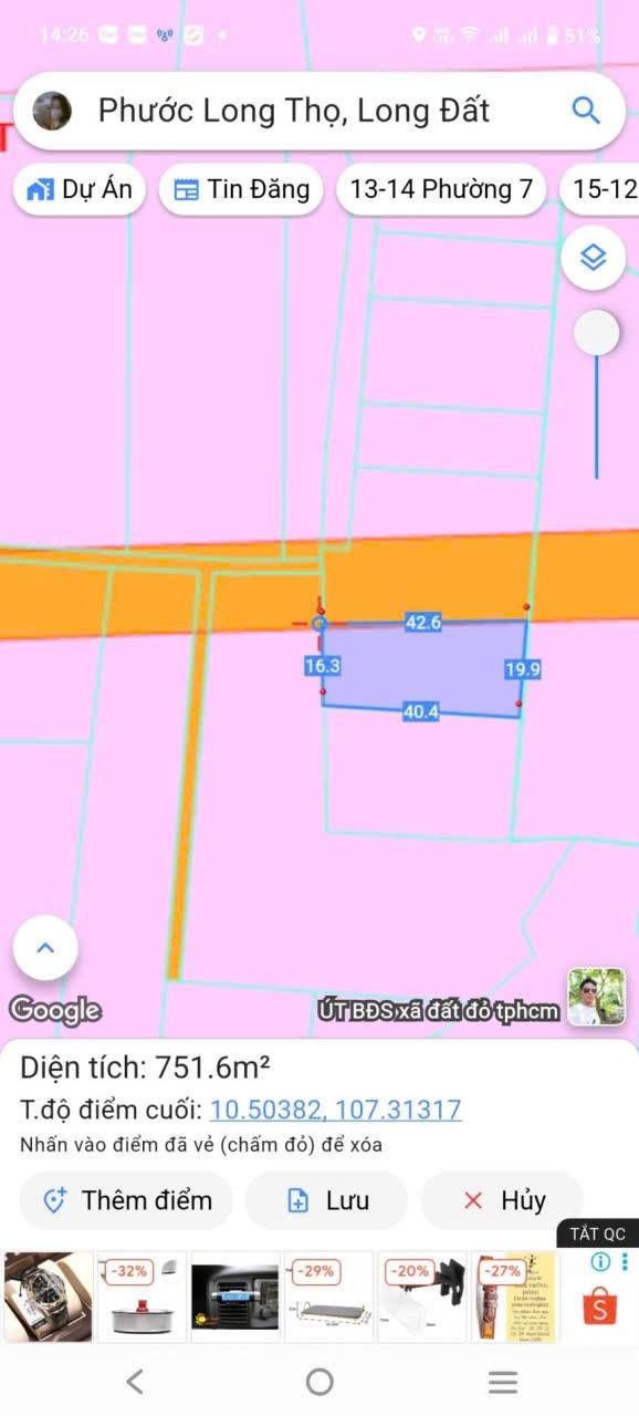 Đất nền Phước Long Thọ 2000m² giá 3.8 tỷ - Cơ hội đầu tư hấp dẫn!