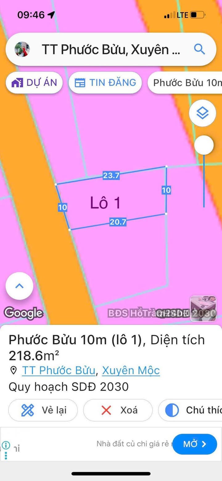 Đất nền Phước Bửu, Xuyên Mộc 230m² giá 2.7 tỷ - Đầu tư sinh lời ngay!