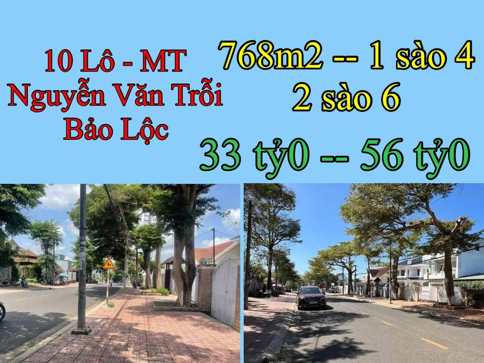 Đất nền Bảo Lộc 768m² giá 33 tỷ - Mặt tiền đường Nguyễn Văn Trỗi