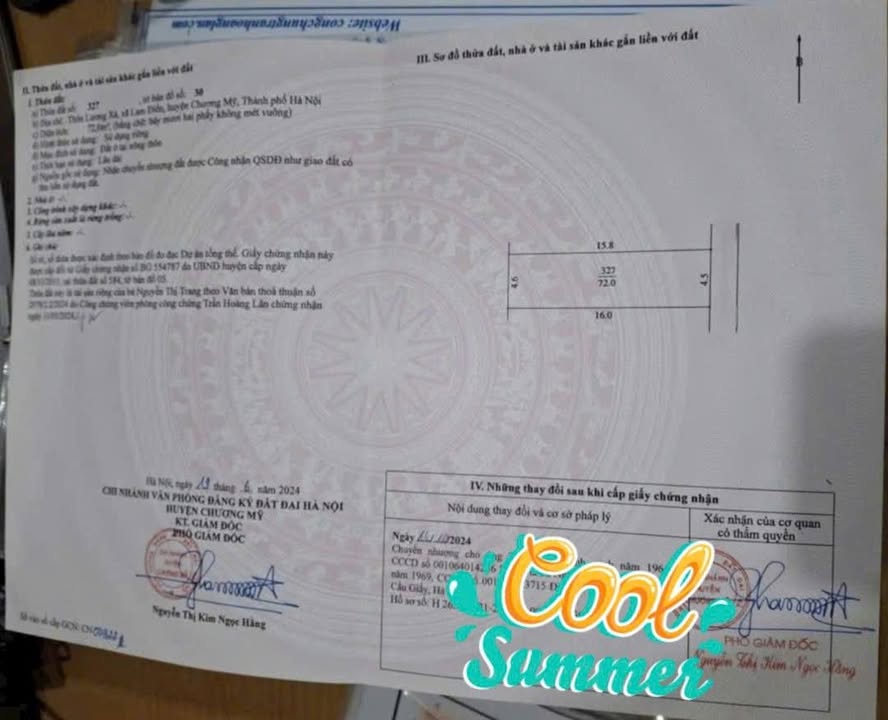 Đất thổ cư xã Quảng Bị, Chương Mỹ 72m² giá 1 tỷ - Vị trí đắc địa gần điểm xe buýt