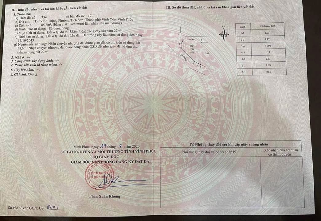 Đất nền lô góc Tích Sơn 85,6m² giá chỉ 2 tỷ - View hồ thơ mộng!