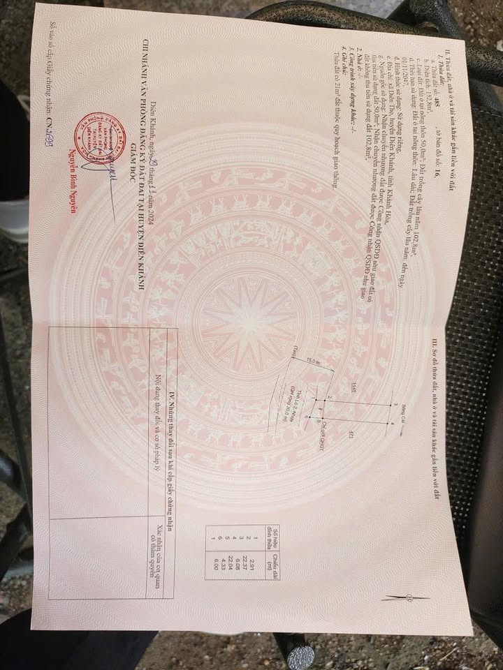 Đất nền Diên Thọ, Diên Khánh 152m² giá 1.55 tỷ - Sổ đỏ chính chủ, mặt tiền đường TL2