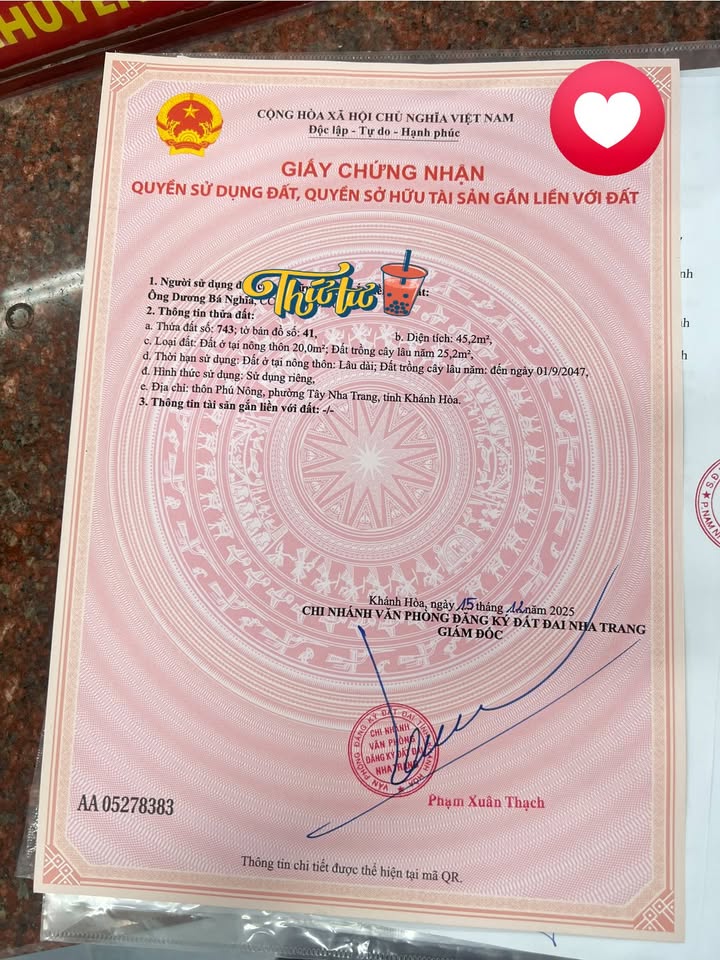 Đất Phú Nông 45.2m² giá chỉ 1.78 tỷ - Đầu tư sinh lời ngay!