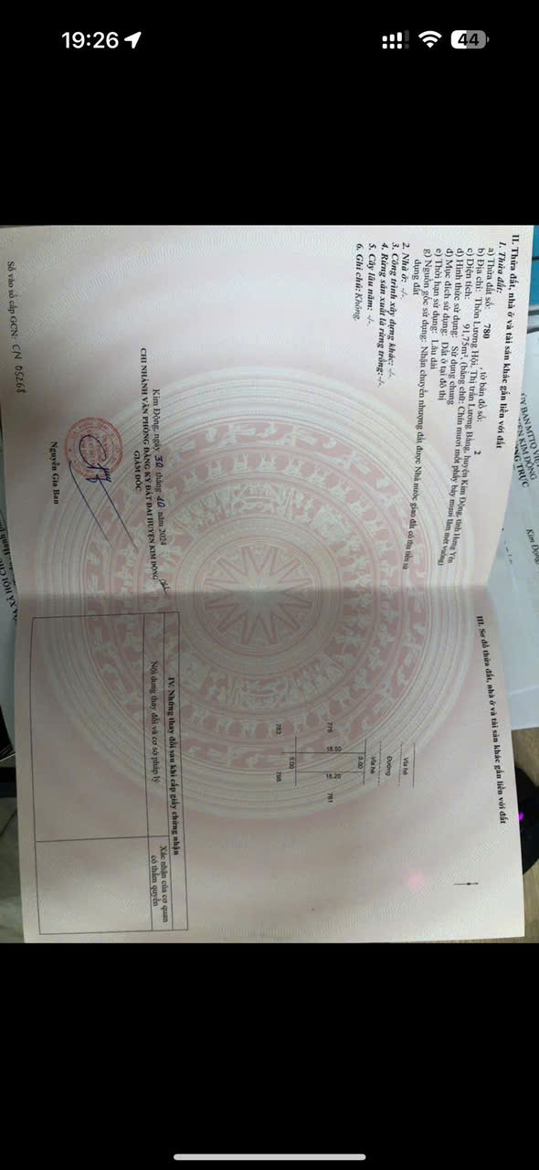 Đất nền Lương Bằng, Kim Động, Hưng Yên 91,75m² giá 3 tỷ - Đầu tư sinh lời ngay!