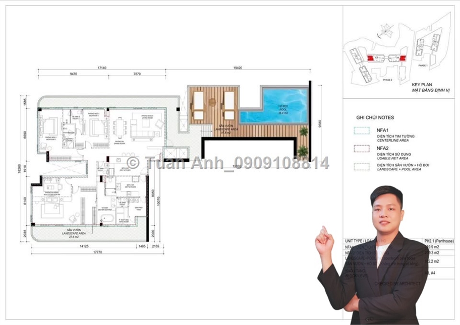 Penthouse Eaton Park Thủ Đức 381m² giá 90 tỷ - View sông độc quyền!