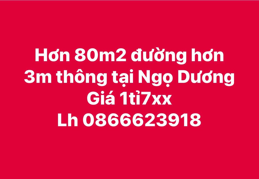 Đất nền An Hòa An Dương 80m² giá 1.7 tỷ - Đường rộng thông thoáng!