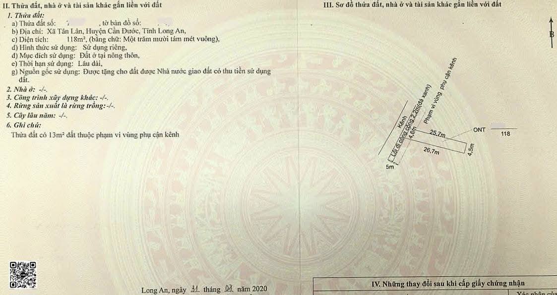 Đất nền Tân Lân Riverside 108m² giá 820 triệu - Vị trí đắc địa, pháp lý rõ ràng!