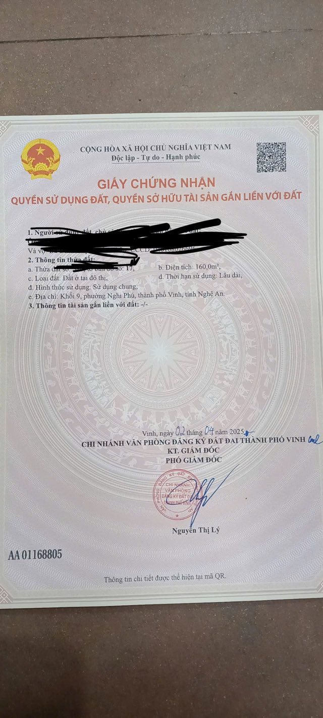 Đất nền trung tâm Nghi Phú 160m² giá 7 tỷ - Đầu tư sinh lời ngay!