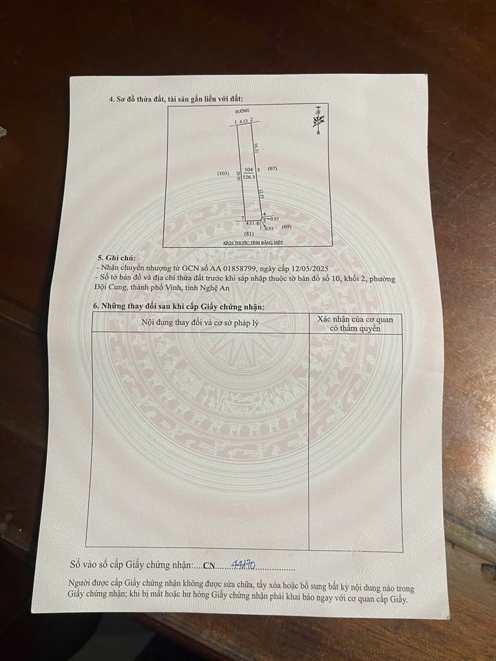 Đất nền Quang Trung, Vinh 126m² giá 3 tỷ - Vị trí trung tâm nhiều tiện ích!