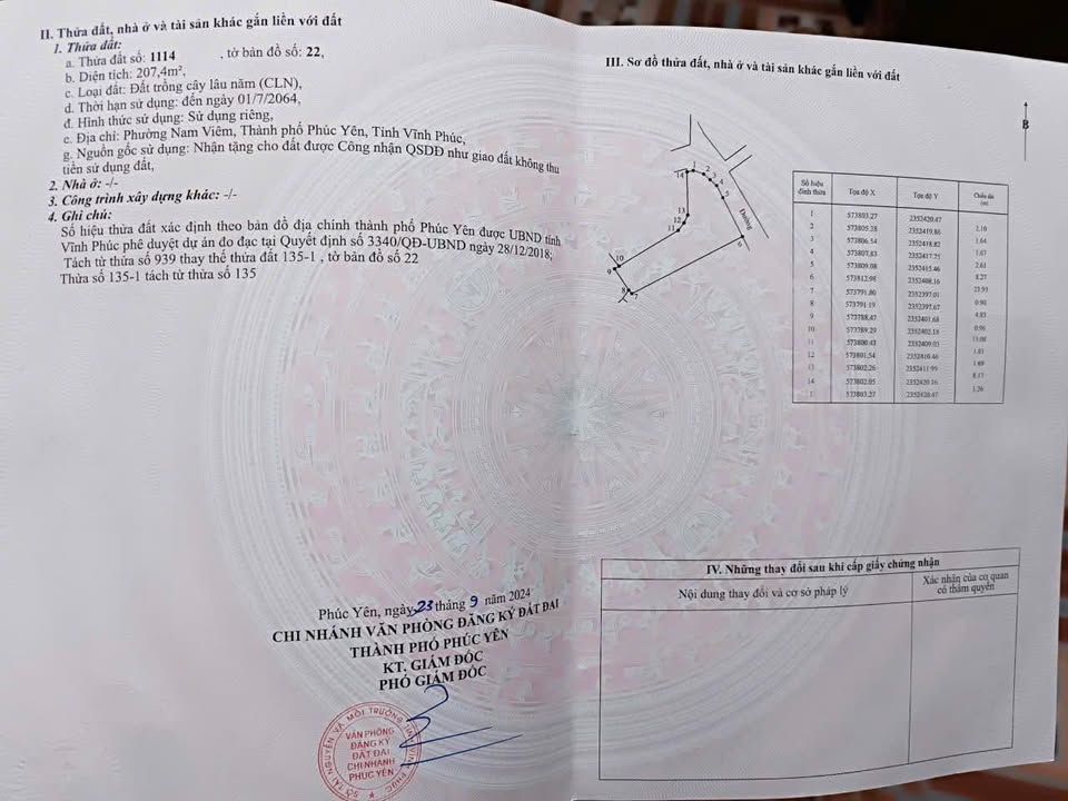 Đất nền 115m² Phường Nam Viêm Phúc Yên - Ngõ thông, ô tô tránh nhau!