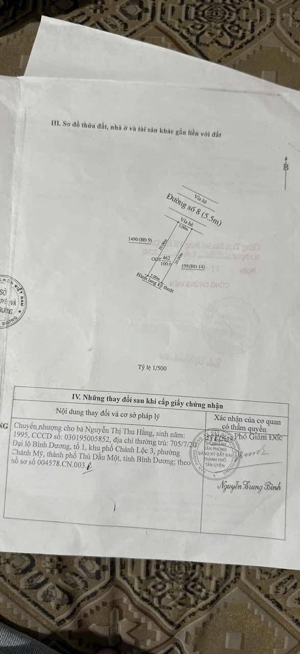 Đất nền 100m² đường số 8 KDC Phúc Đạt, Tân Uyên - Giá chỉ 1.8 tỷ!