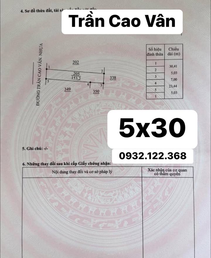 Bán đất mặt tiền Trần Cao Vân, Quảng Ngãi - Diện tích 150m², giá 2.2 tỷ, thương lượng!
