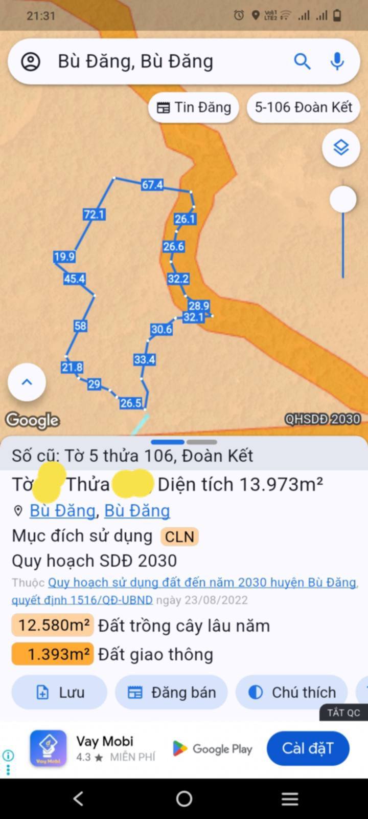 Đất nền 1.7ha Đoàn Kết Bù Đăng chỉ 1.8 tỷ - Đầu tư sinh lời ngay!