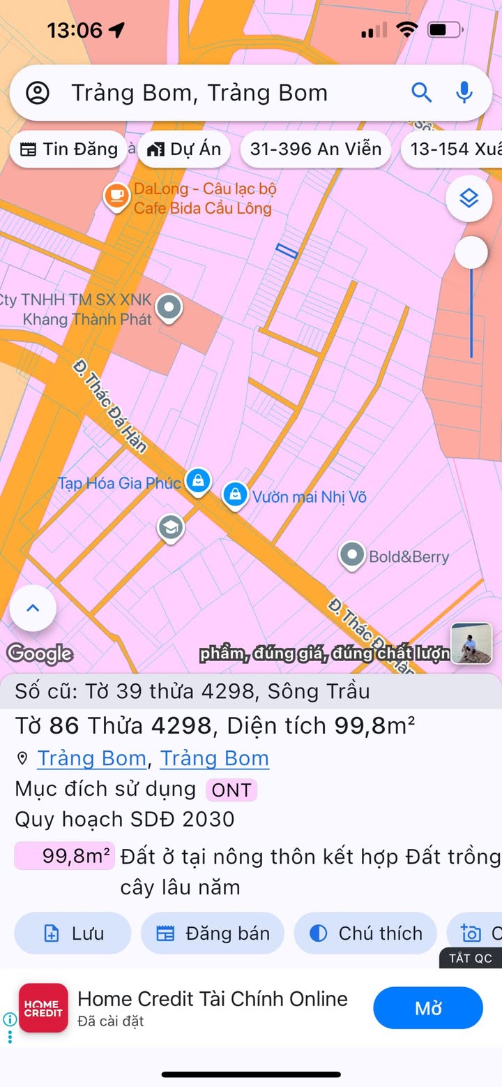 Đất nền ấp 5 xã Sông Trầu 100m² giá chỉ 7XX triệu - Vị trí đắc địa đầu tư sinh lời