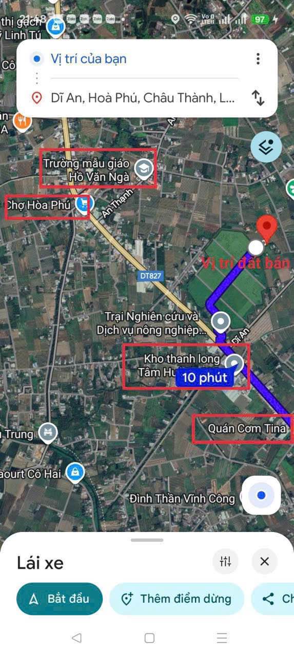 Đất nền Hòa Phú, Châu Thành, Long An 1500m² giá 490 triệu - Cơ hội đầu tư tuyệt vời!