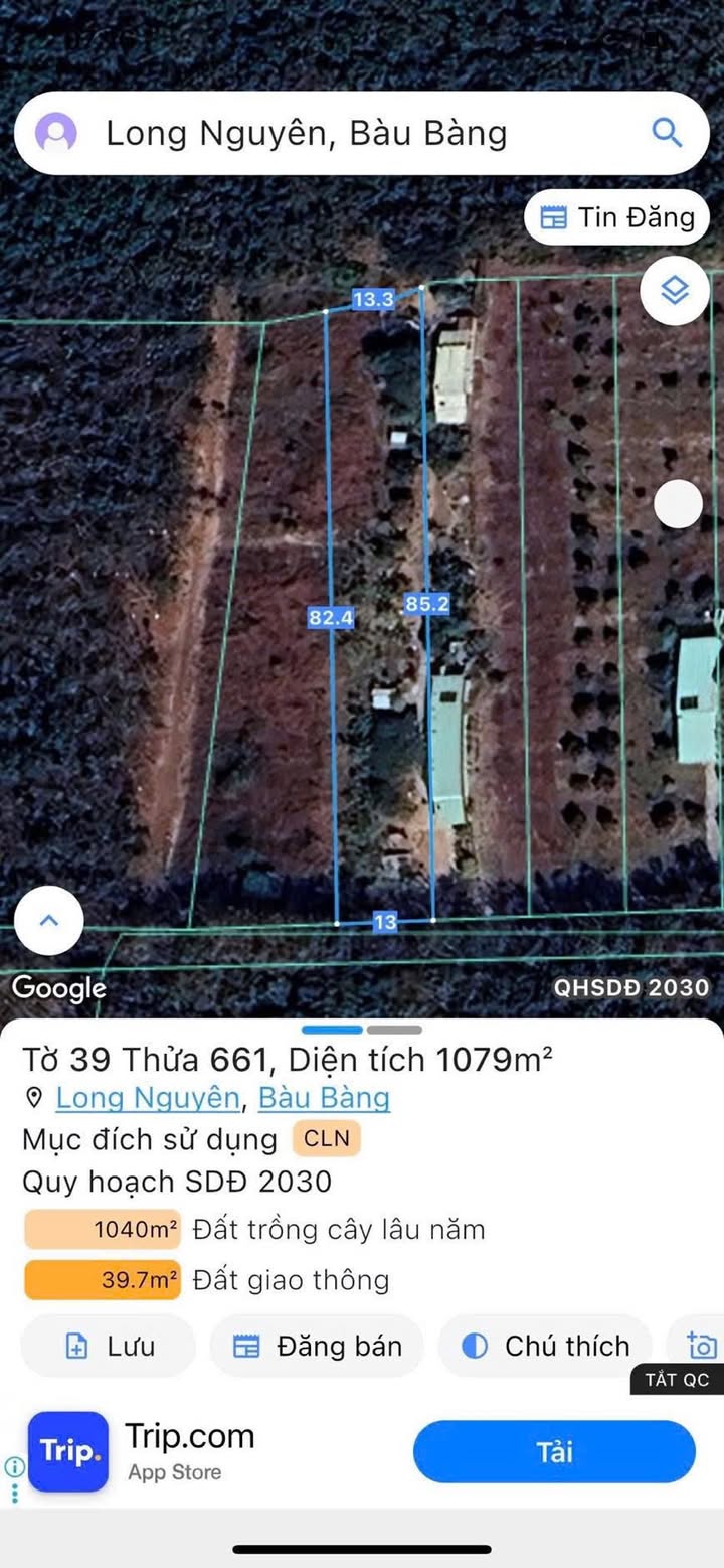 Đất nền Long Nguyên 1105m² giá 800 triệu - Đầu tư sinh lời hấp dẫn!