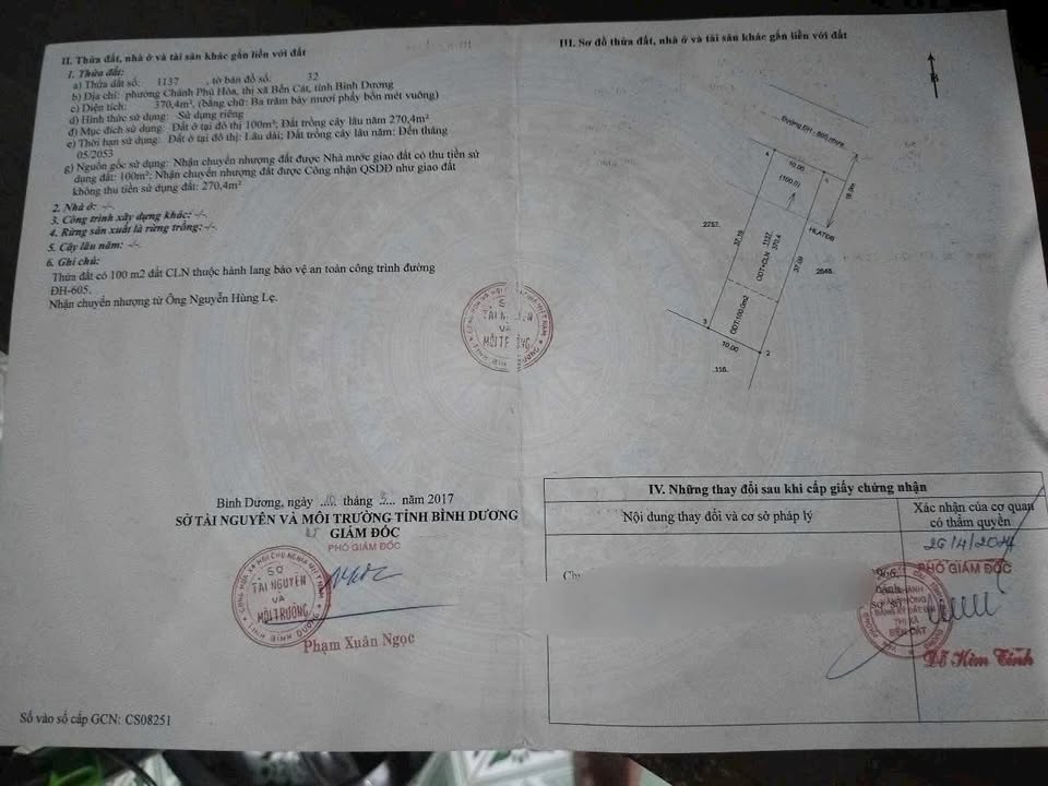 Đất nền mặt tiền đường DH 605, phường Chánh Phú Hòa, 370m² chỉ 3 tỷ - Đầu tư sinh lời ngay!